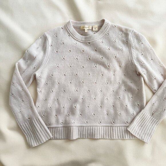 Inhabit Cashmere Pointelle Crew Neck, size XS - Picture 8 of 10